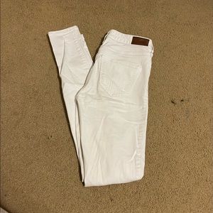 Hollister White Ripped Skinny Jeans